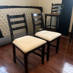 Black & White Wooden Dining Chairs