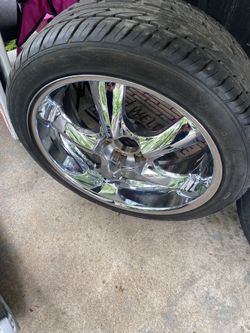 22” Rims 5Lug Universal —tires Are Like New Condition—$440