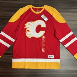NHL Calgary Flames Hockey Stitched Jersey Men’s Medium  100% authentic. Brand new with sticker.   The product is a NHL Calgary Flames hockey stitched 