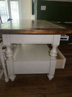 Real Wooden Table/ With Wine Holders Plus Chairs Included