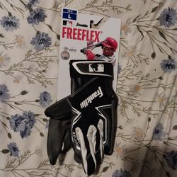 NEW, Youth LARGE,  Black Batting Gloves 