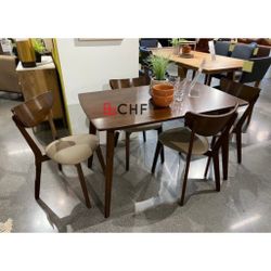 5 Pc Mid Century Modern Dining Table Set 