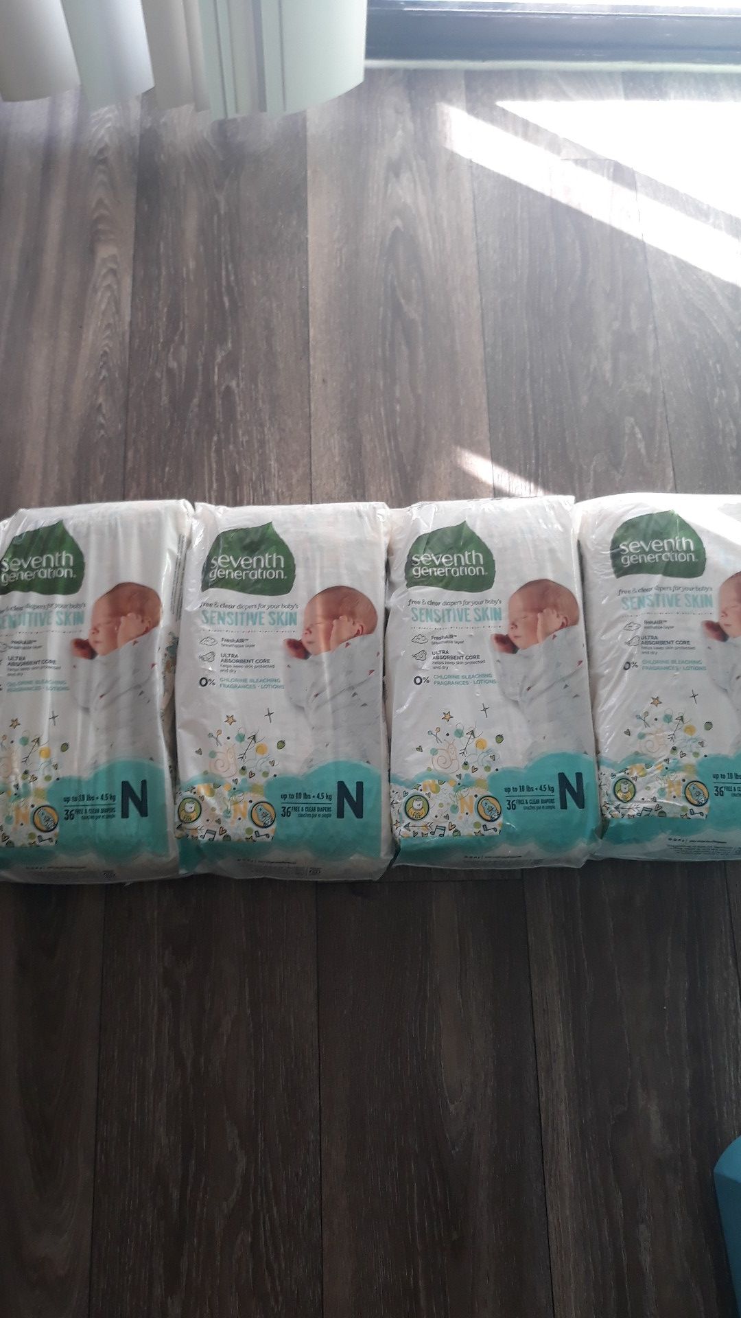 Newborn diaper bundle seventh generation$25