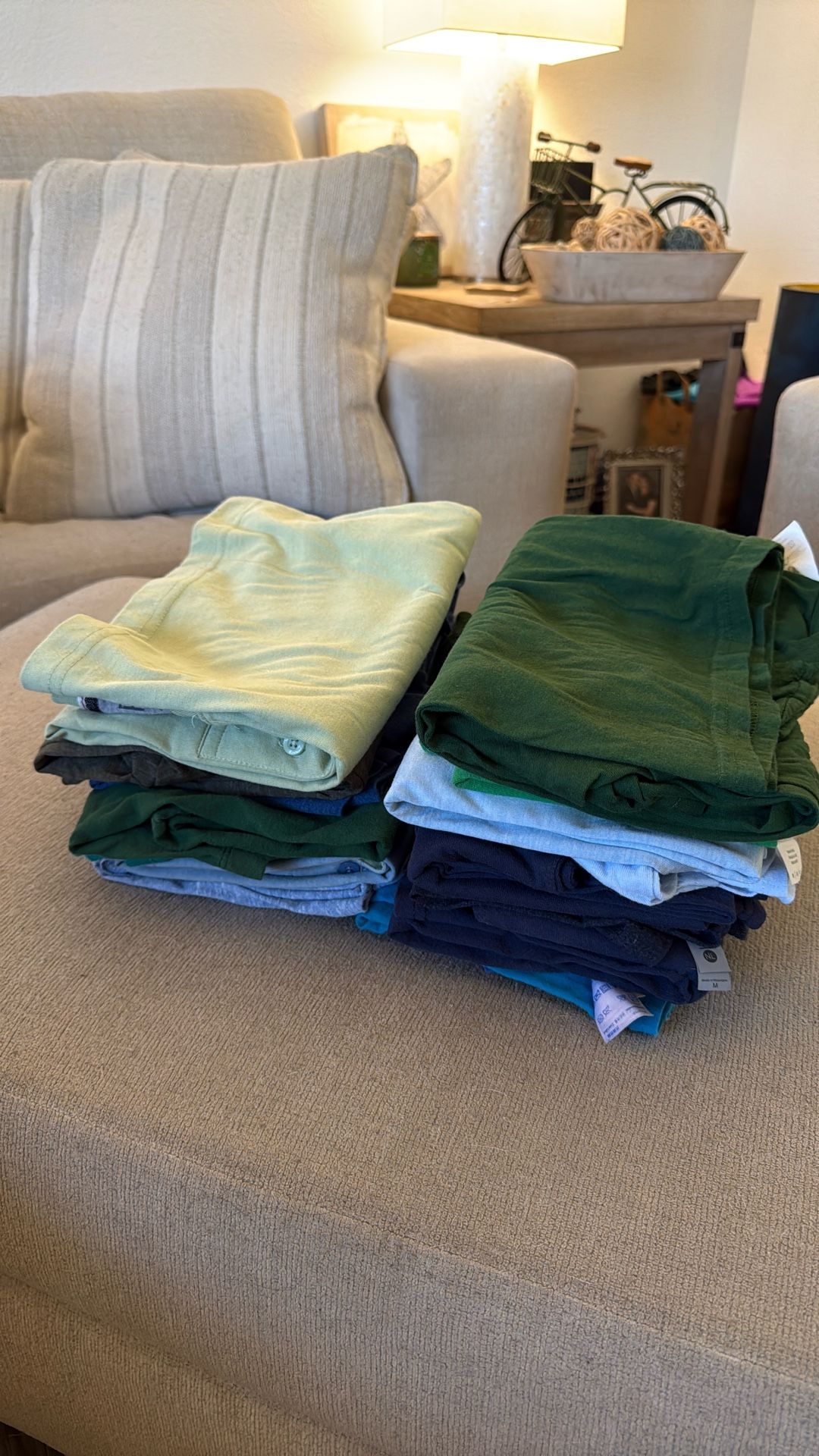 Bulk Of Green/Blue Shirts