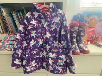 Hatley Rain Coat and Rain Boots Unicorn Set