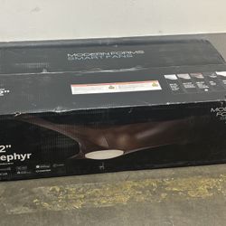 Zephy 52 in. Smart Indoor/Outdoor 3-Blade Ceiling Fan Matte Black Distressed Koa with 3000K LED and Remote Control 