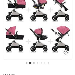 Dusty Rose Stroller (Only)