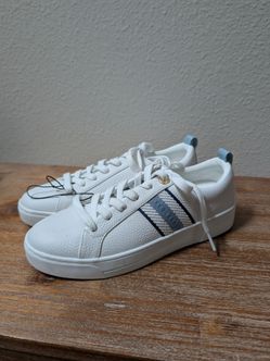 NEW Ted Baker “Bailey Icon” Women’s Classic Leather Tennis Shoe (Pink-Multi) - size 6
