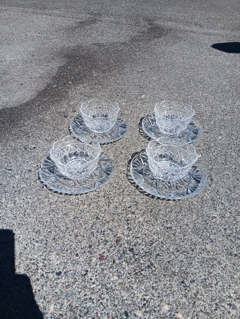 Crystal Salad Plates &Bowls