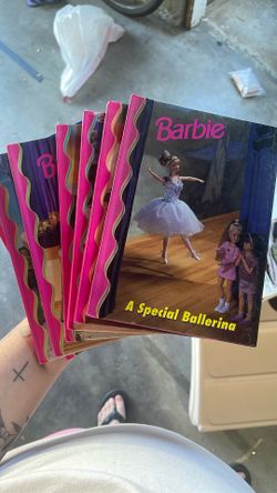 Set of seven Barbie books.