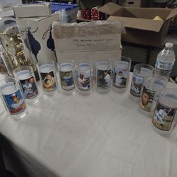 Vintage 1993 Baseball Card Cups Glasses From McDonald's 
