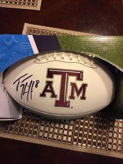 Trevor Knight autographed football