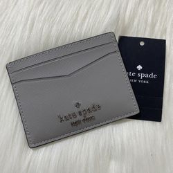 Kate Spade Grey Card Case Holder Wallet 