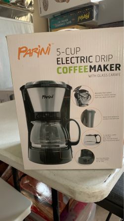 5cup electric drip coffee maker with glass carafe brand new never used