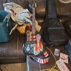 Guitar and accessories.
