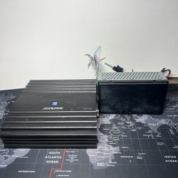 Alpine Ilx-w650 Head unit With Alpine Sub Amp Mrp-m500