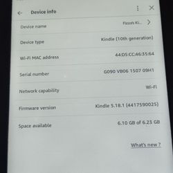 Kindle 10th Generation