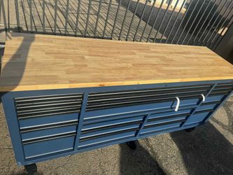 Husky
Tool Storage Heavy Duty 84 in. W x 24 in. D Matte Blue Mobile Workbench Cabinet