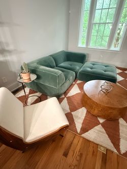 Crate & Barrel Angolare 3-Piece Reversible Sectional Sofa