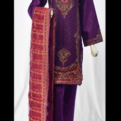 Beautiful Pakistan Purple Dress