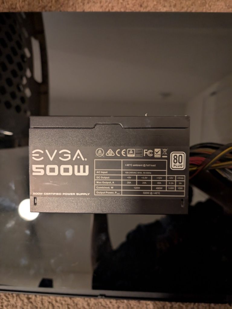 EVGA 500 WATT 80+ PLUS CERTIFIED