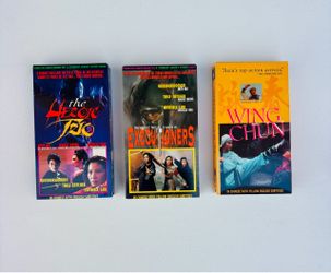 Physical Media! Michelle Yeoh! “THE HEROIC TRIO” “THE EXECUTIONERS” “WING CHUN” (3 Films on VHS)