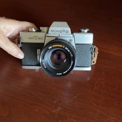 Minolta SRT201 Camera With Lens, Teleconvertor And Extension Tu E 