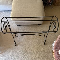 Wrought Iron Scrollwork Rack for quilts, blankets, rugs, towels.