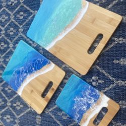 Ocean Resin Cheese Charcuterie Boards 
