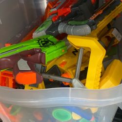 Box Full Of Nerf Blasters