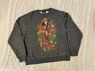 Vibrant Día de los Muertos / Day of the Dead graphic crewneck sweatshirt by Hasta Siempre (Jerry Leigh)