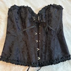 Black Tie Back Corset