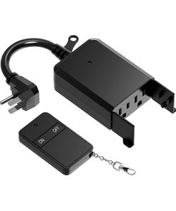 ZESEN Outdoor Light Sensor Timer, Heavy Duty Waterproof Plug in Switch