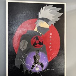 Anime White ninja Hand Painted Acrylic Painting