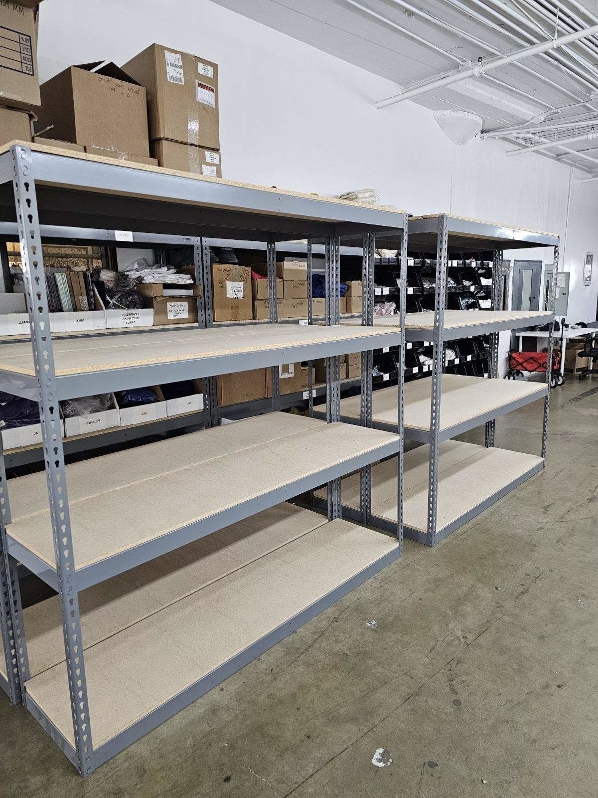 Warehouse Shelving 72 in W x 18 in D Commercial Boltless Storage Rack Better Than Homedepot And Lowes Delivery Available