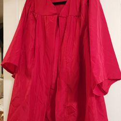 Red Graduation Gown 