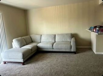 Light Gray Sectional Sofa with Chaise