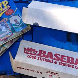 Boxes of  Baseball Cards & Cards With Collector Pins