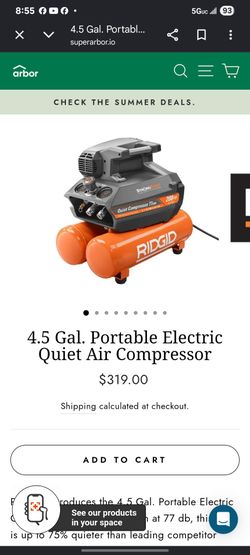 Rigid compressor 4.5gal