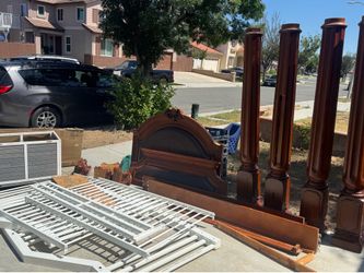 FREE KING SIZE HEADBOARD AND MASSAGE TABLE