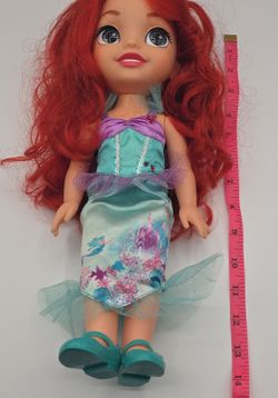 Disney Princess Ariel Doll 14 Inch Red Hair Mermaid Tiara