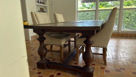 RH 9 foot long Dining table elegant wood