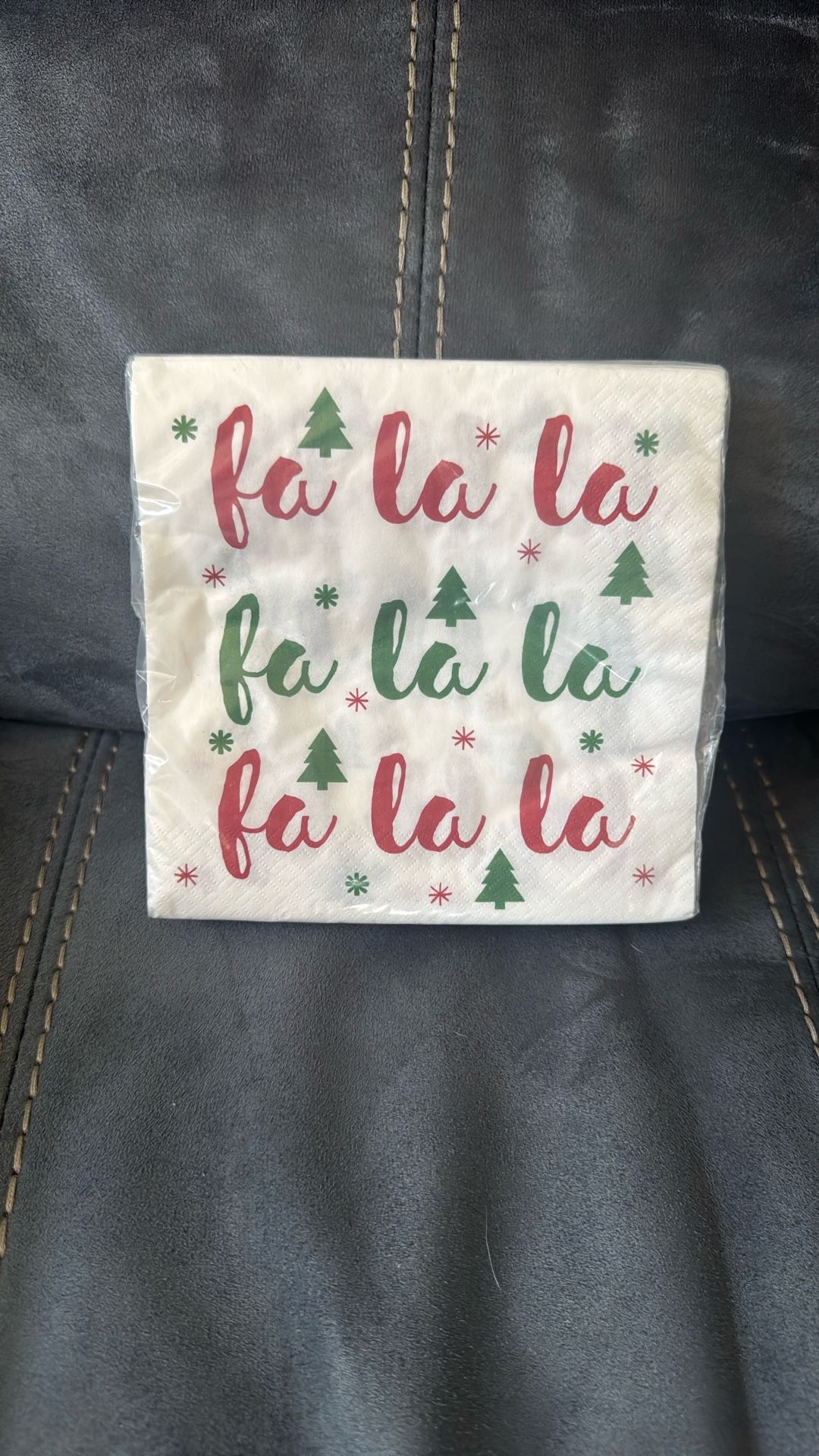 New Sealed 32 Piece Fa La La Lunch Napkins Holiday Christmas