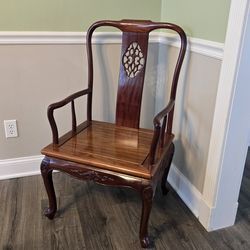 Set of 6 Vintage Chinese Ming Style Rosewood Dining Chairs