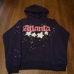 Blue “Atlanta” Sp5der Web Hoodie - Size Large