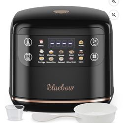 Bluebow Digital Rice Cooker, 6-Cup/2.1QT Small Rice Maker