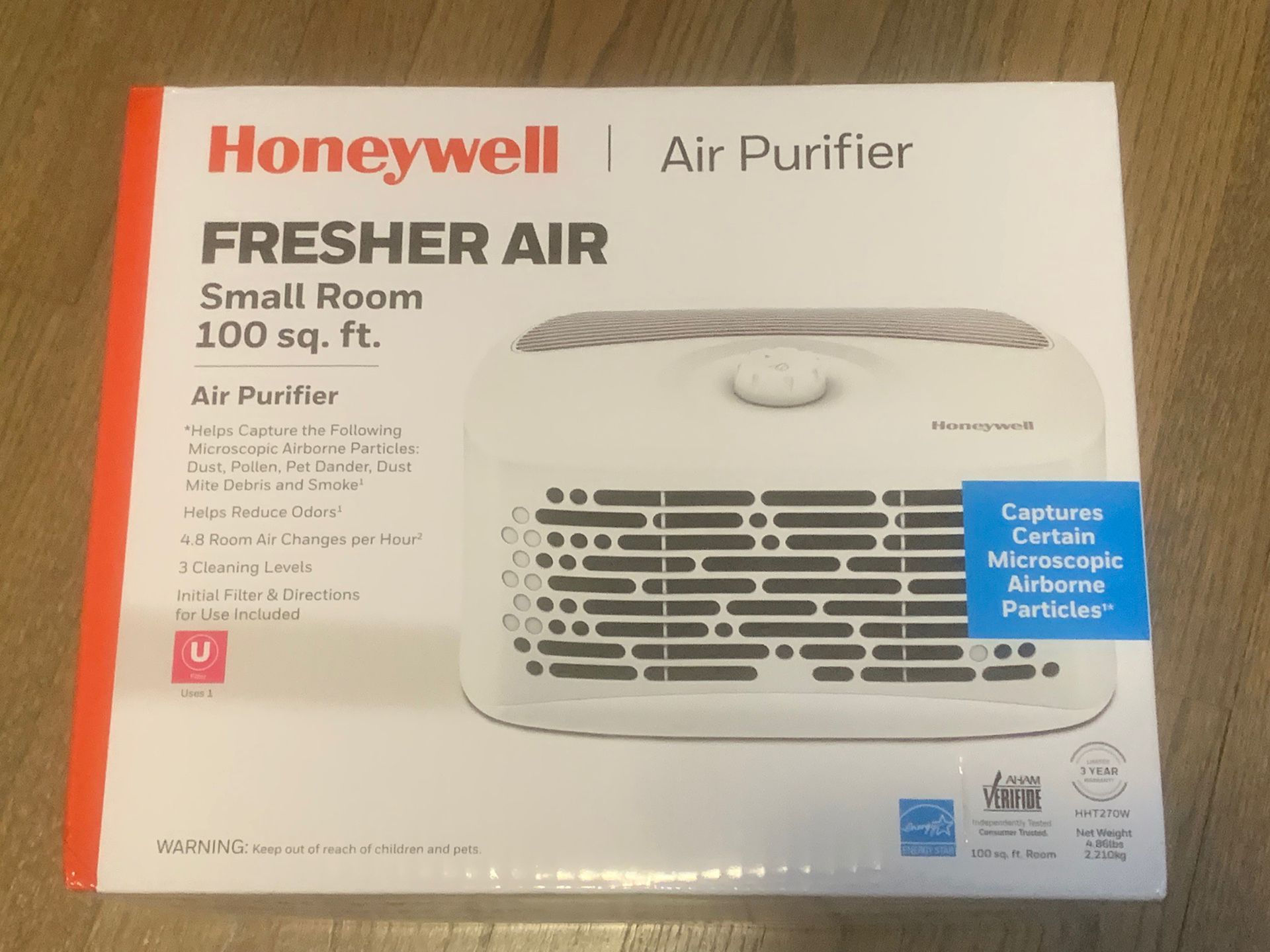 New Honeywell Tabletop Air Purifier HEPA Small Room 100 Ft.²,