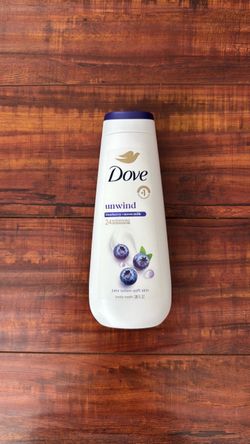 Dove UNWIND 24 Hr Renewing Micromoisture Body Wash: BLUEBERRY + Moon Milk Scent 20 oz