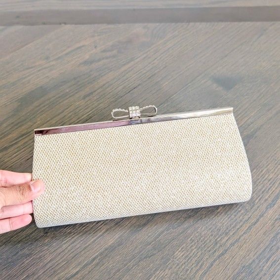 Evening Clutch - Shimmer Glittery, Gold/Silver
