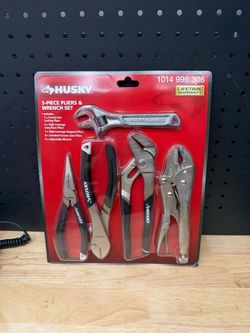 Husky 5-Piece Pliers & Wrench Set